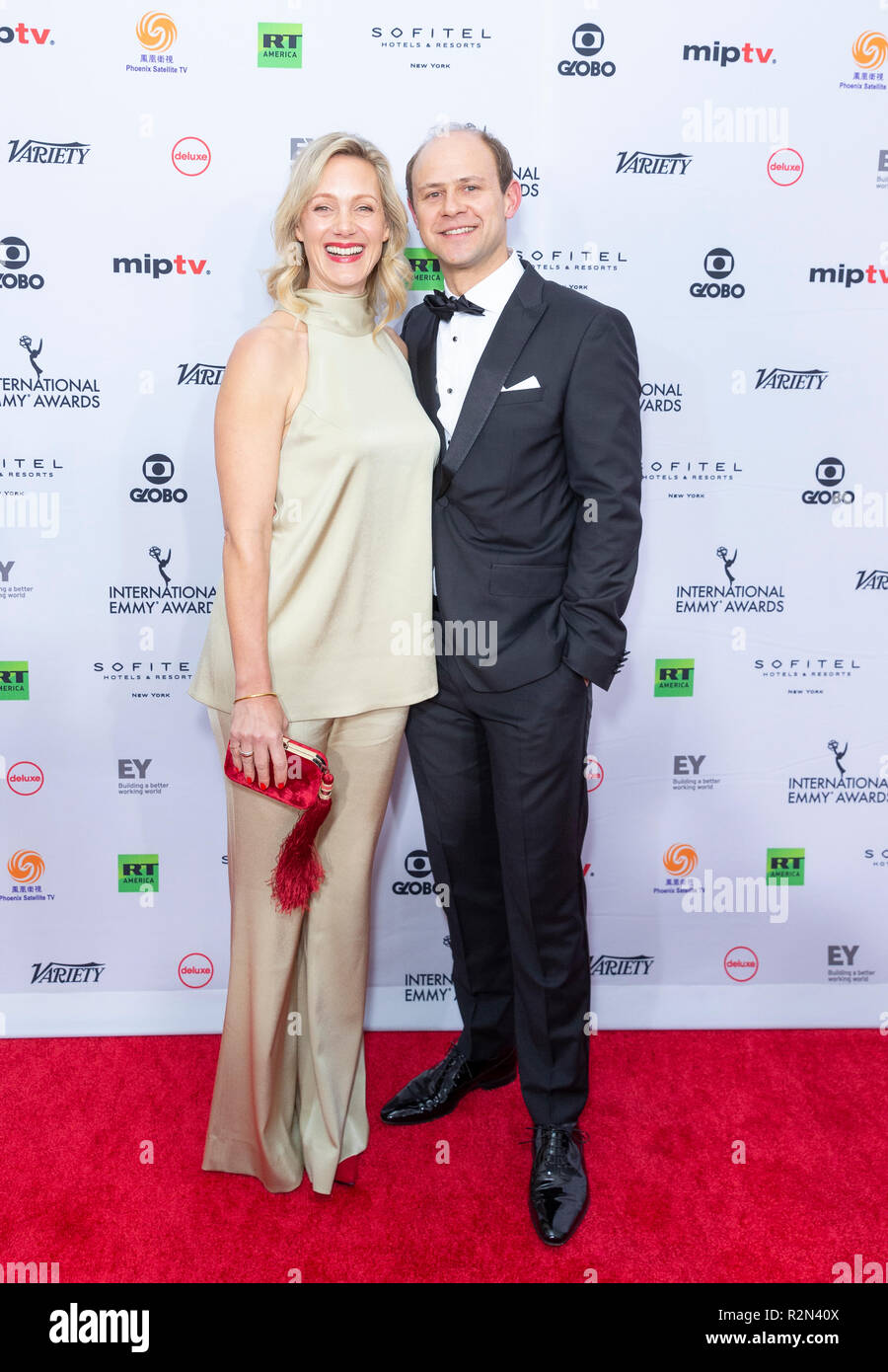 New York, United States. 19th Nov, 2018. New York, NY - November 19, 2018: Anna Schudt and Moritz Fuhrmann attend the 46th Annual International Emmy Awards at New York Hilton Credit: lev radin/Alamy Live News Stock Photo