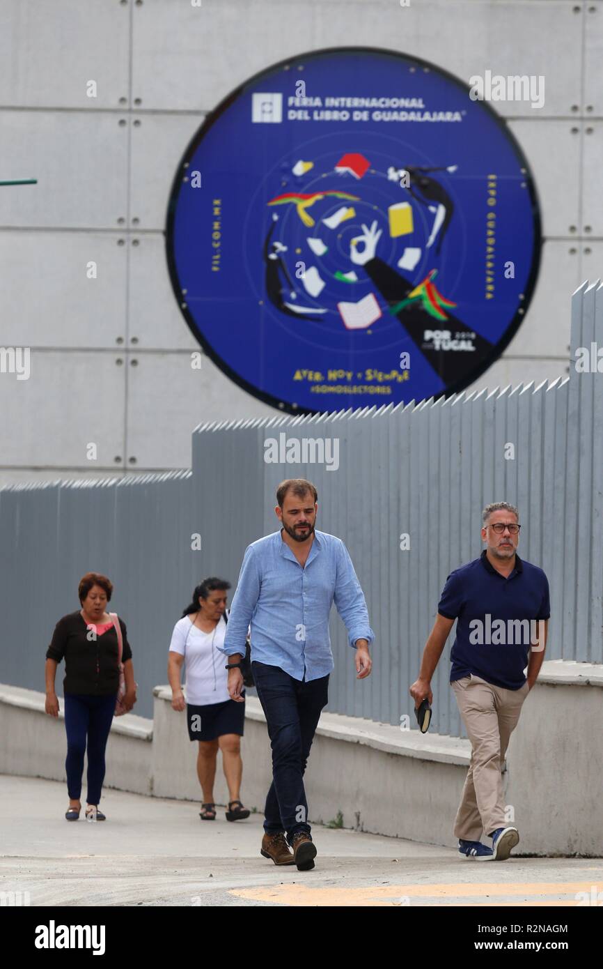View Of A Banner Announcing The International Book Fair Of