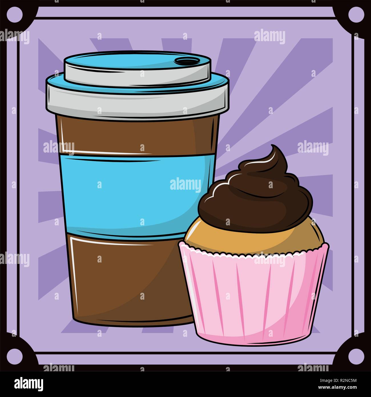 Coffee cup and cupcake cartoon food over striped vintage frame vector illustration graphic design Stock Vector Image & Art - Alamy Coffee cup and cupcake cartoon food over striped vintage frame vector illustration graphic design Stock Vector Image & Art - Alamy