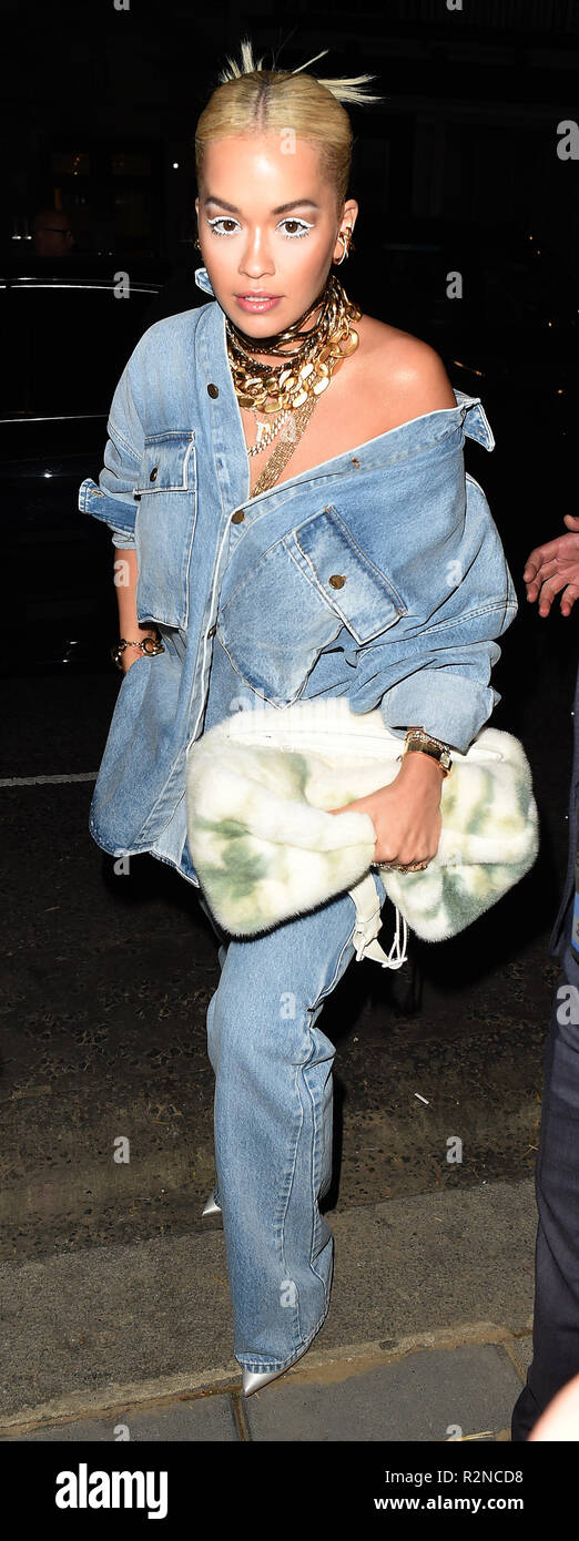 Rita Ora enjoys a night out with Louis Vuitton artistic director Virgil