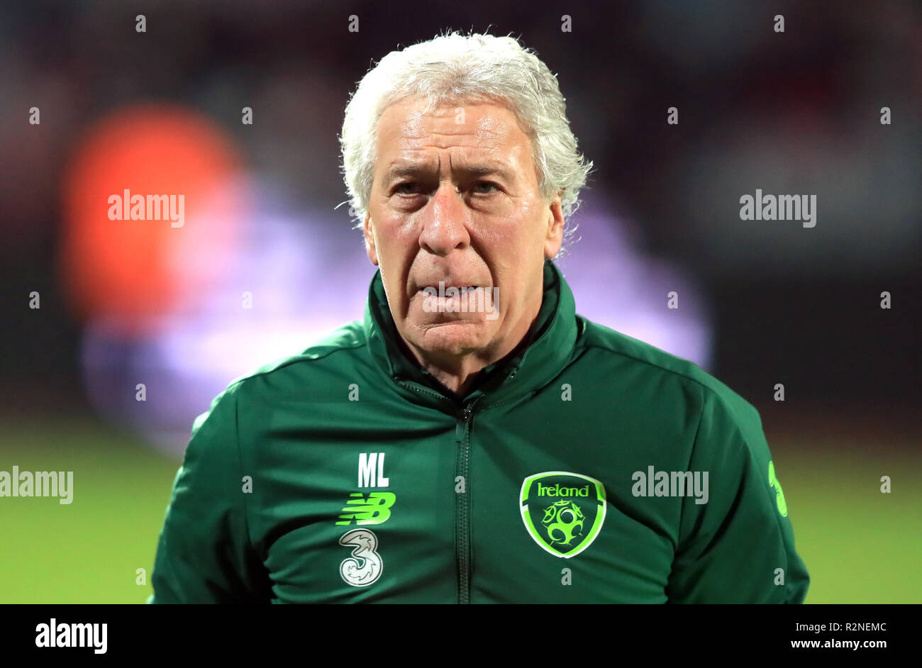 Republic of Ireland kitman Mick Lawler during the UEFA Nations League, Group B4 match at Ceres Park, Aarhus. PRESS ASSOCIATION Photo. Picture date: Monday November 19, 2018. See PA story SOCCER Denmark. Photo credit should read: Simon Cooper/PA Wire. Stock Photo