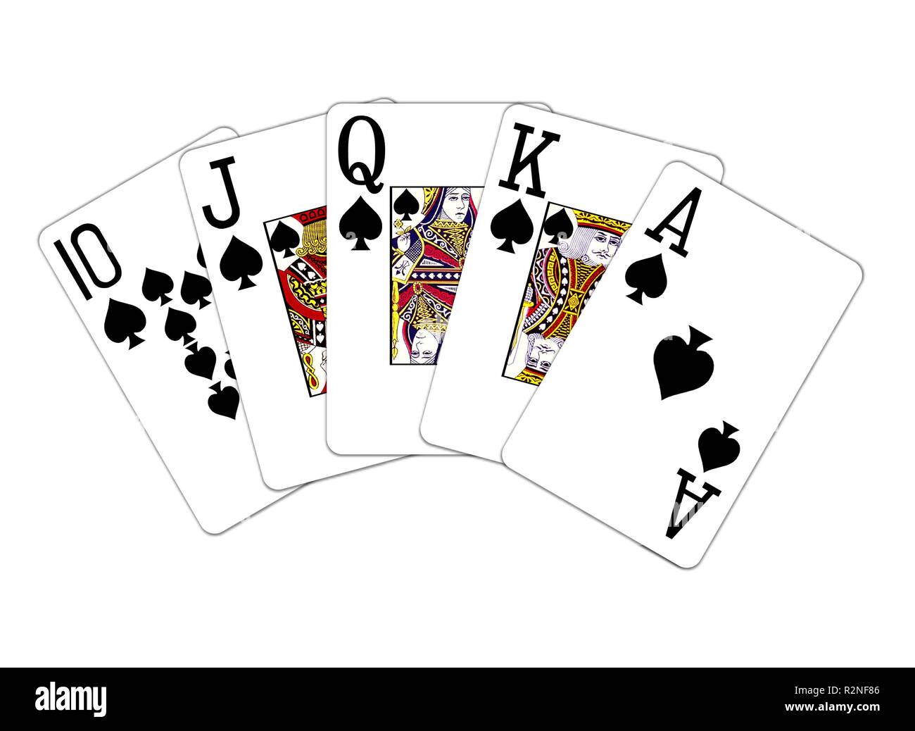 royal flush in spades Stock Photo - Alamy