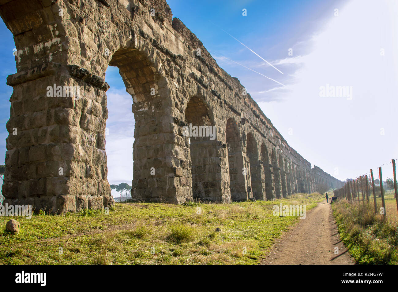 Aqueducts park on Appia street, Rome , Italy Stock Photo Alamy