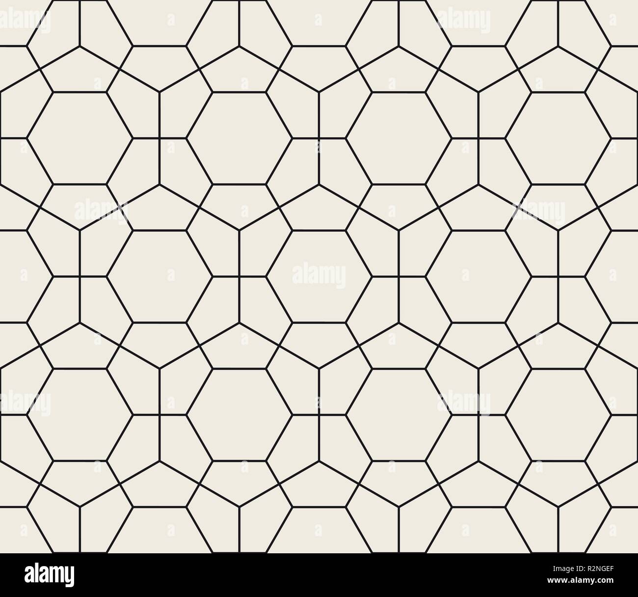 Vector seamless pattern. Modern stylish abstract texture. Repeating geometric hexagon tiles Stock Vector