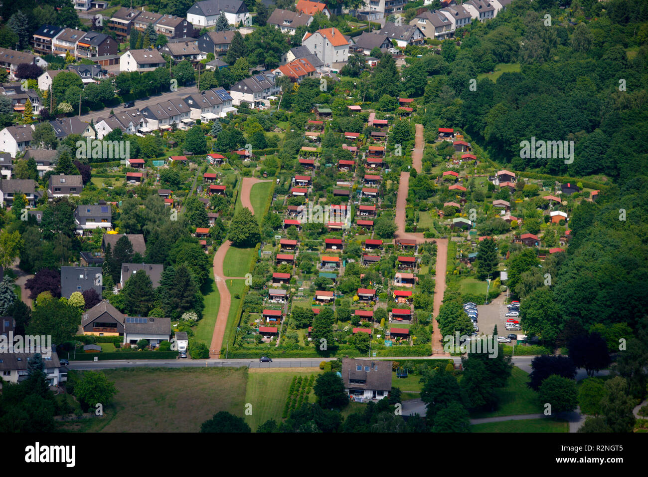 Heven allotment garden, Witten, Ruhr area, North Rhine-Westphalia, Germany, Europe, Stock Photo
