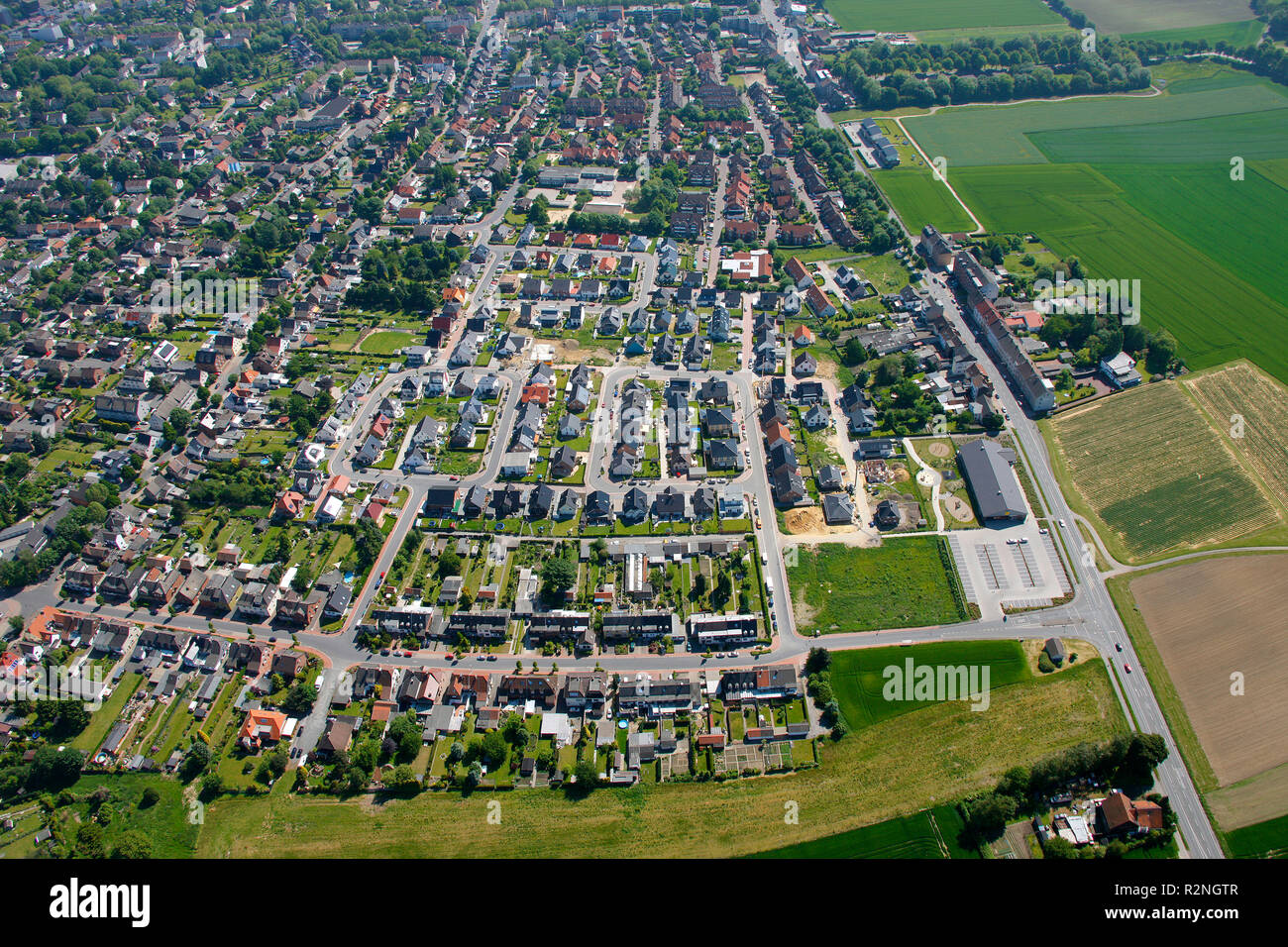 New development area, Kiesenfeldweg, OerErkenschwick, Ruhr area, North