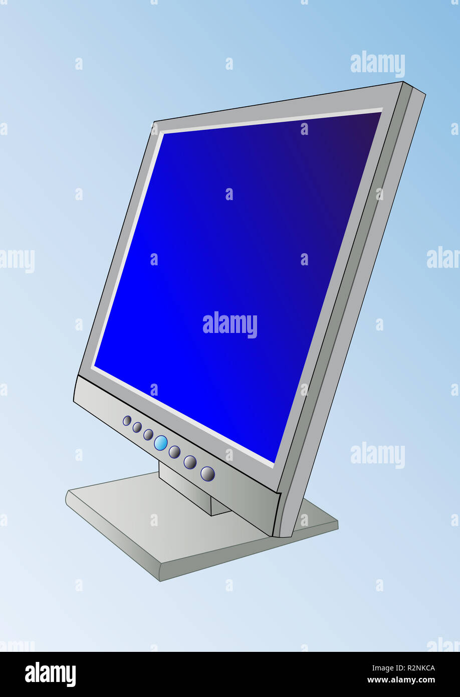 widescreen pc monitor Stock Photo