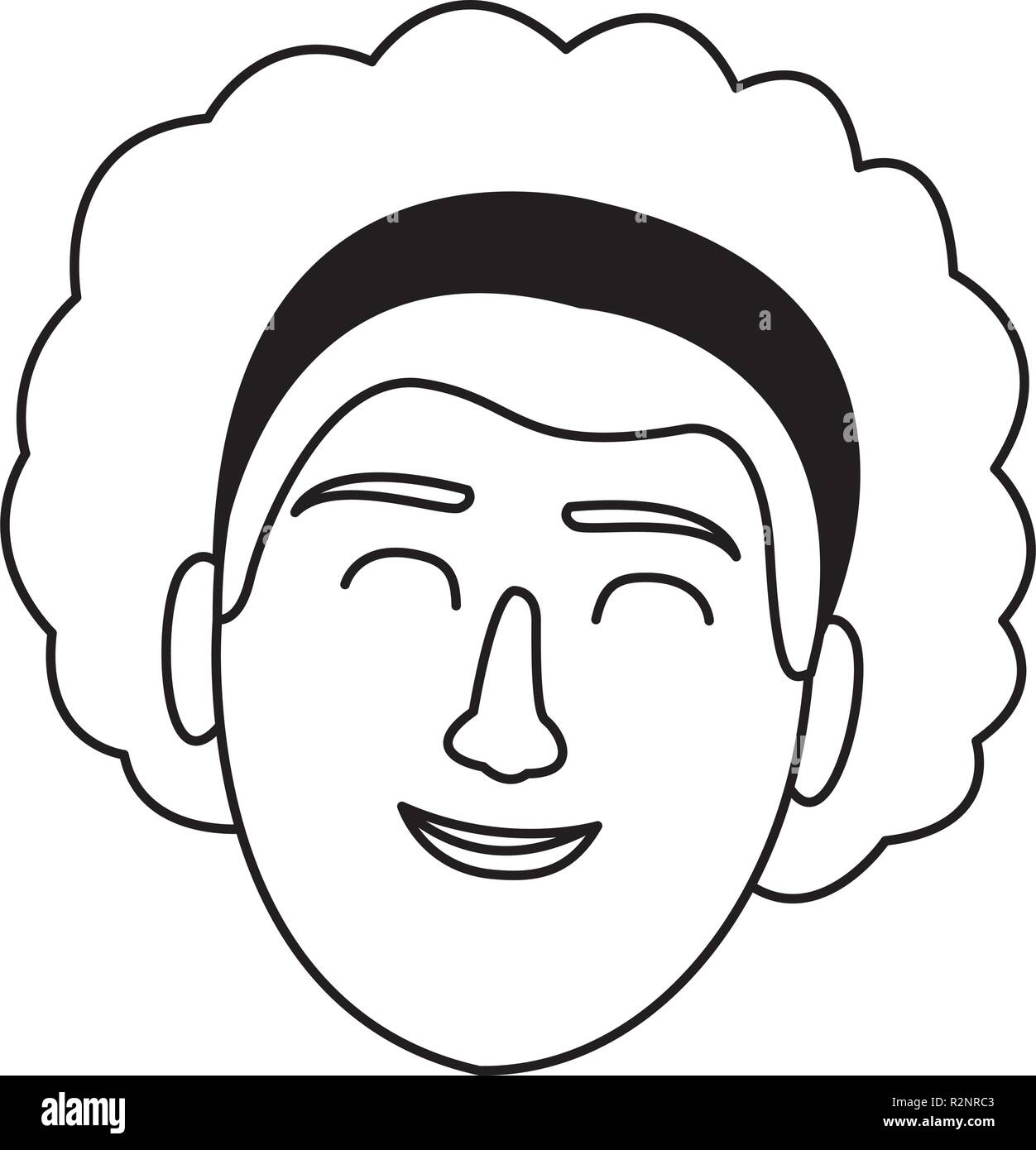 Afro woman smiling face cartoon vector illustration graphic design ...