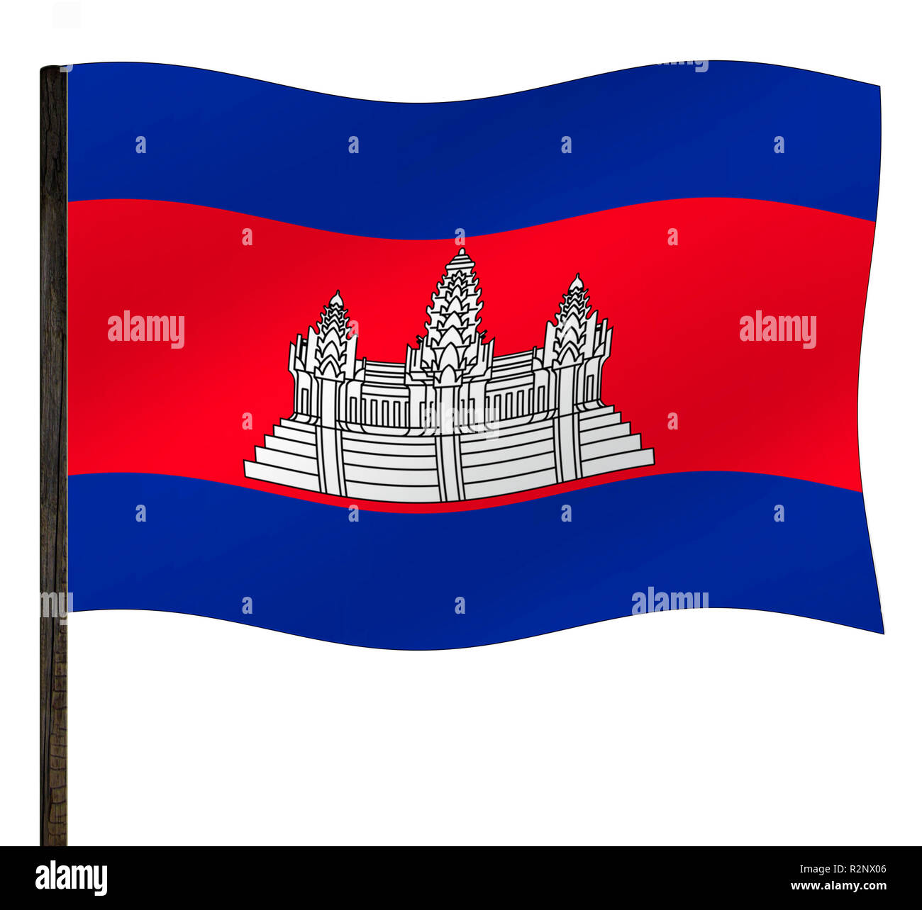 flag of cambodia Stock Photo