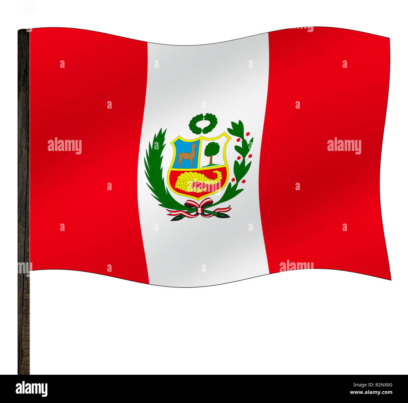 flag peru Stock Photo