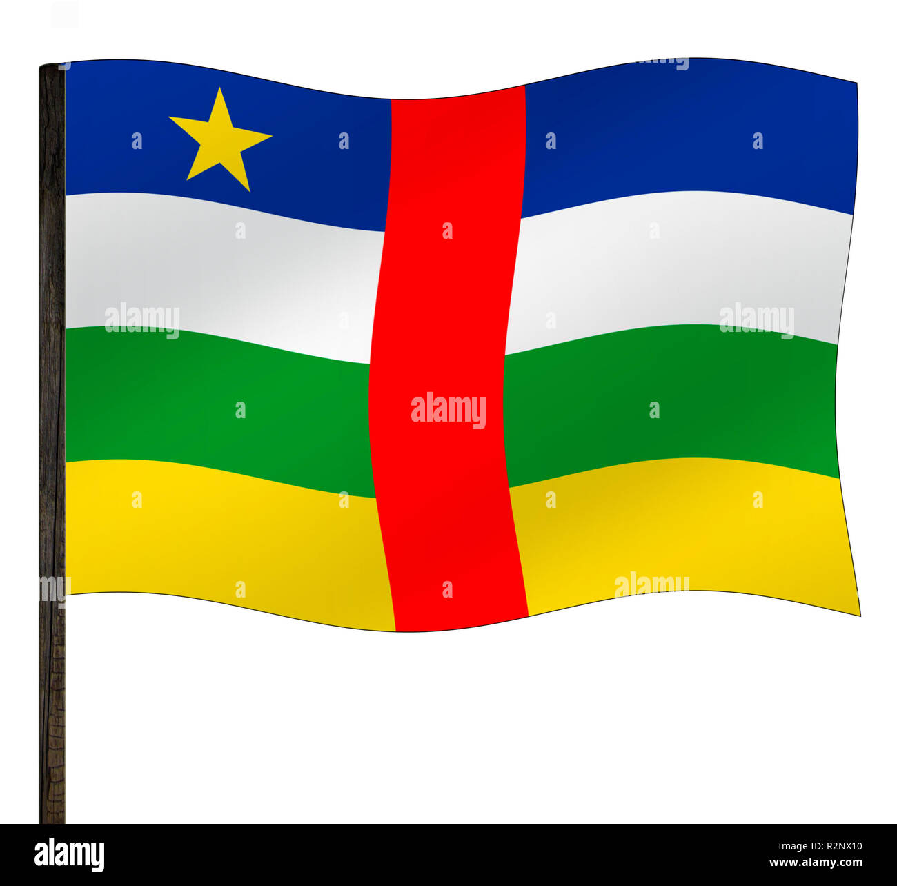 flag central african republic Stock Photo