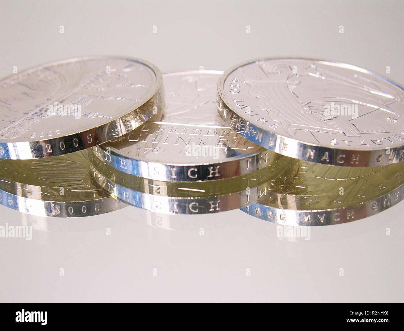 10 euro coins Stock Photo