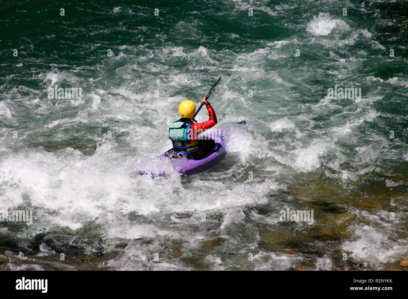 kayaker in scheibum Stock Photo