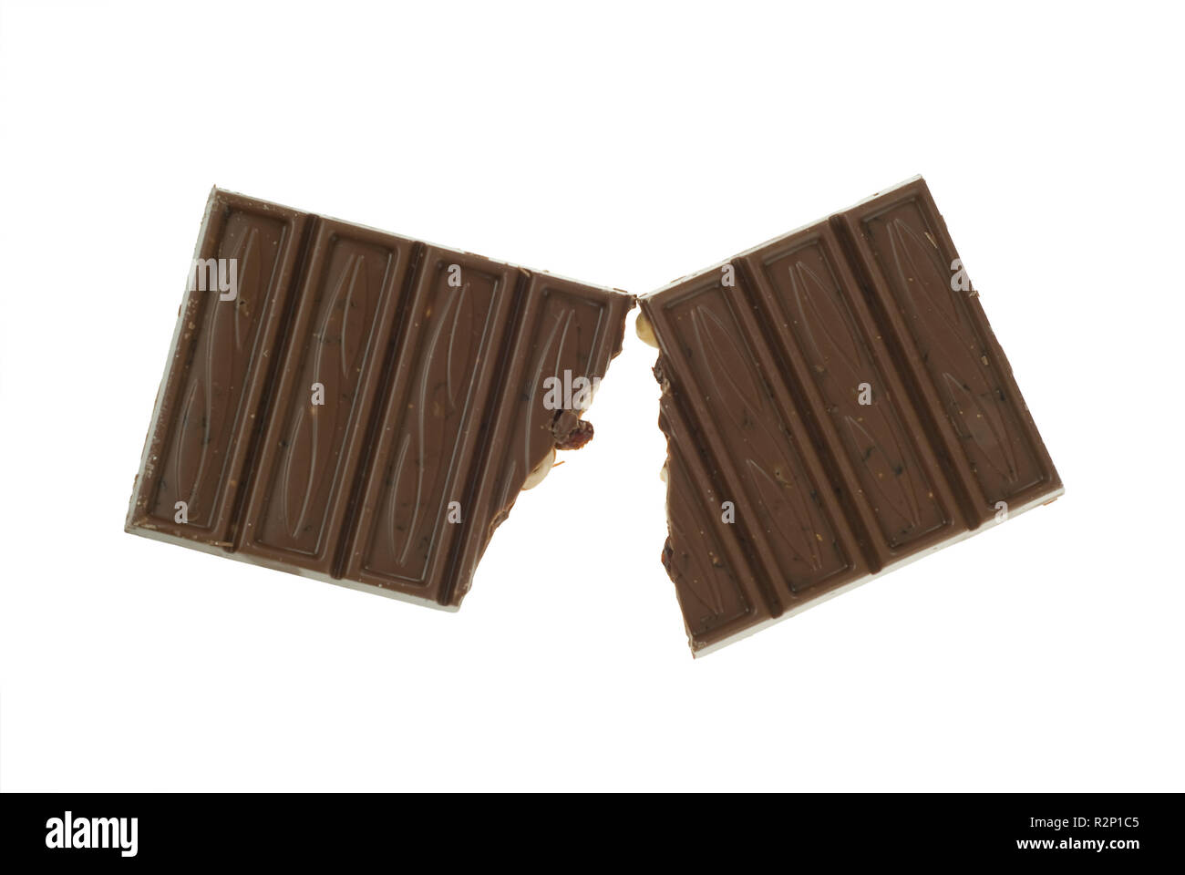 chocolate on a white background Stock Photo