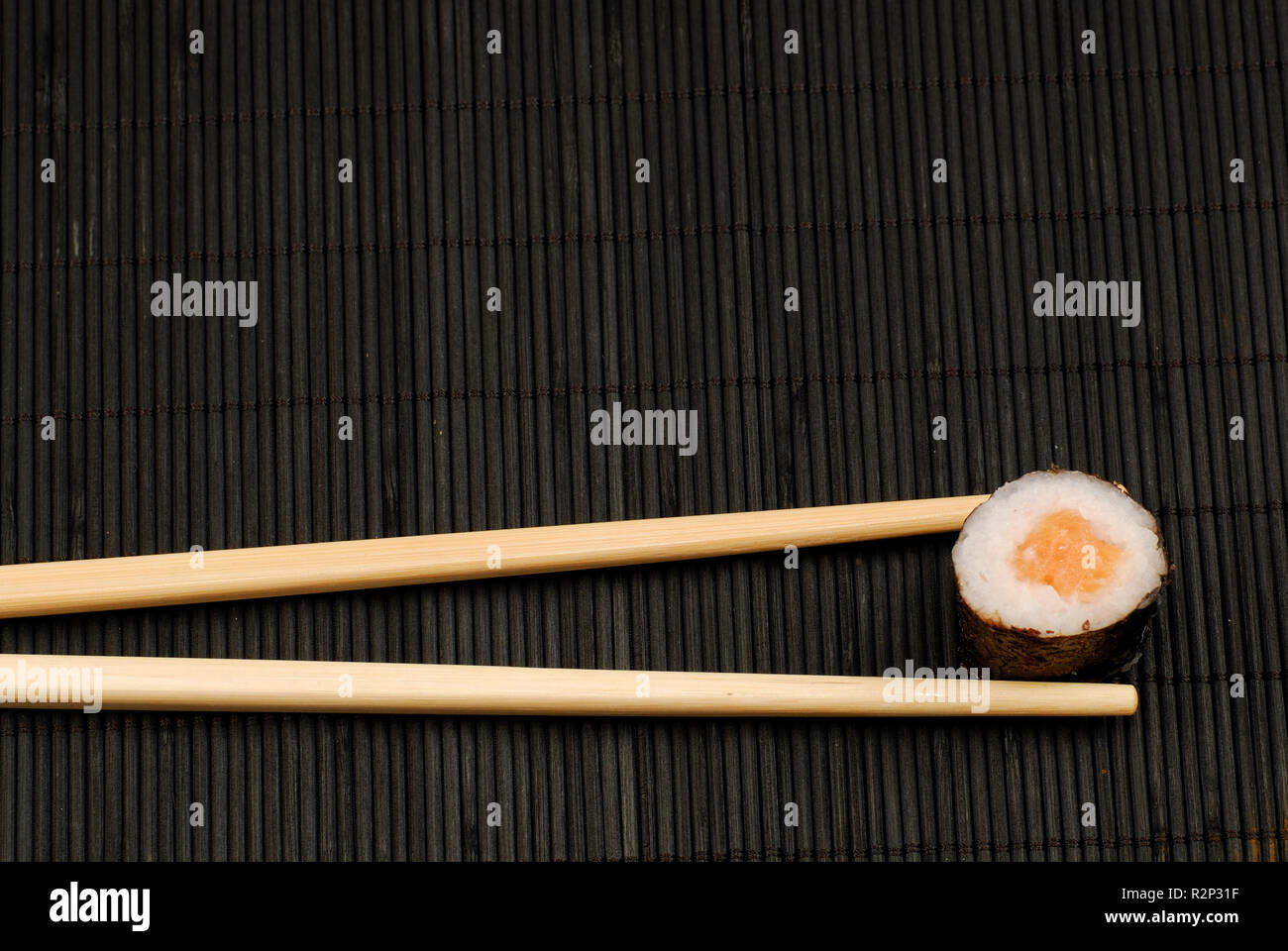 chopsticks and sushi maki Stock Photo