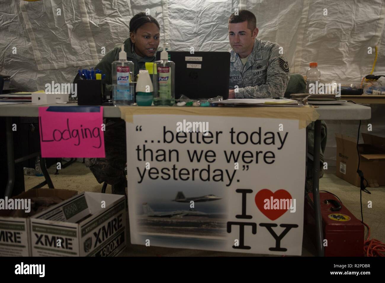 Staff Sgt. Yolanda Jackson and Tech Sgt. Joseph Hennessy, 55th Force