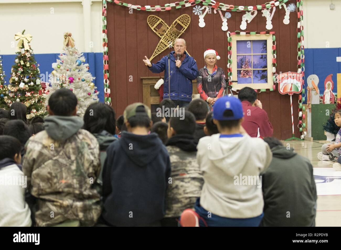 Alaska Governor Bill Walker and First Lady Donna Walker greet community