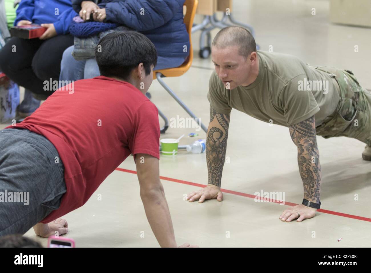 The children of Emmonak, Alaska, visit with volunteers and Alaska