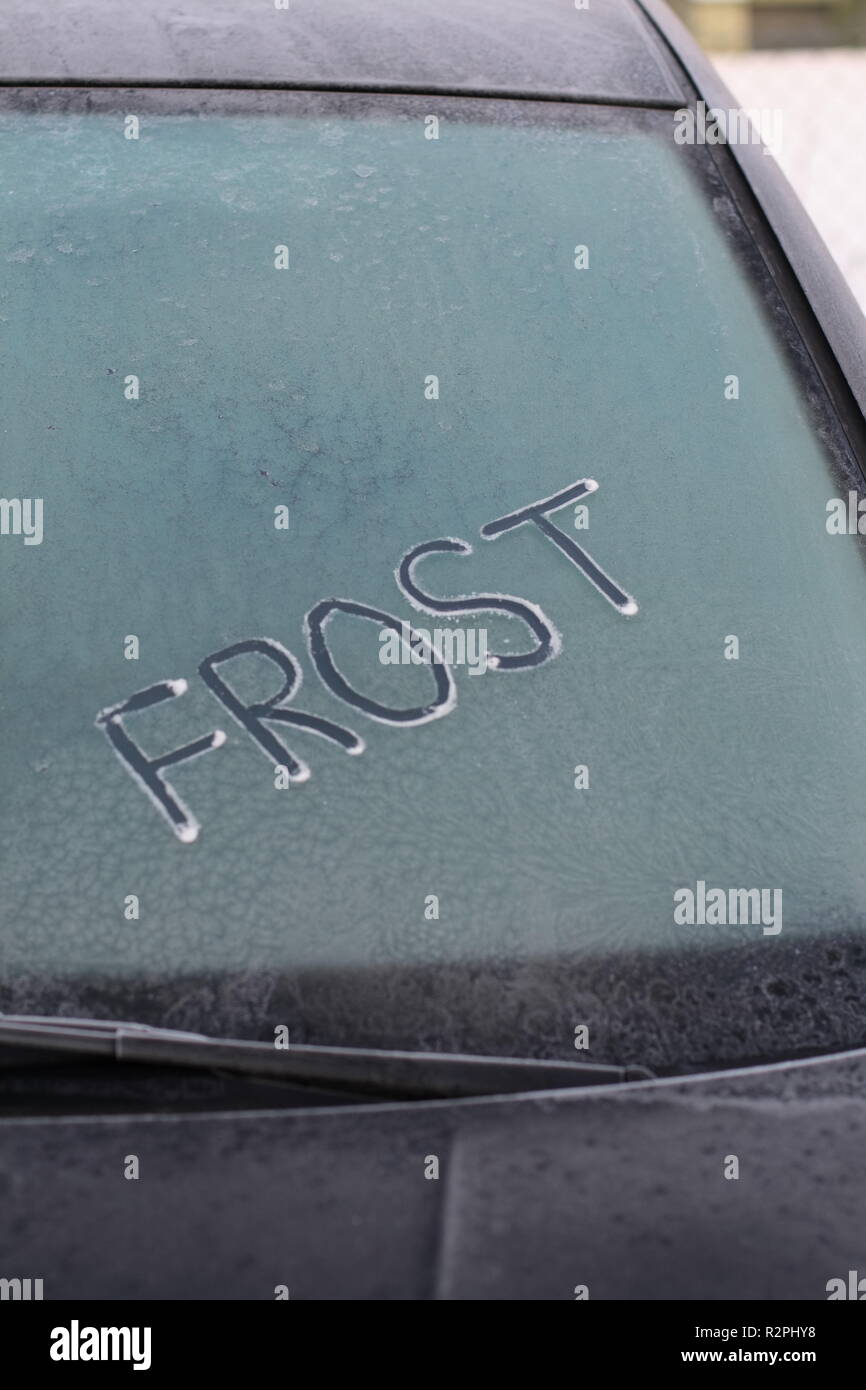 frozen car window Stock Photo Alamy