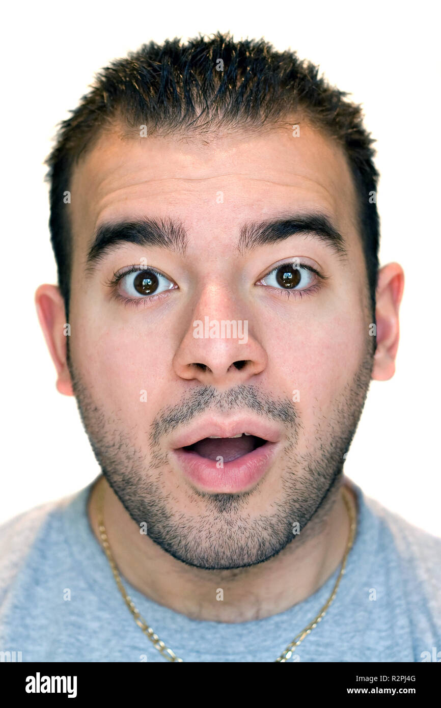 Photo confused shocked young hi-res stock photography and images - Alamy