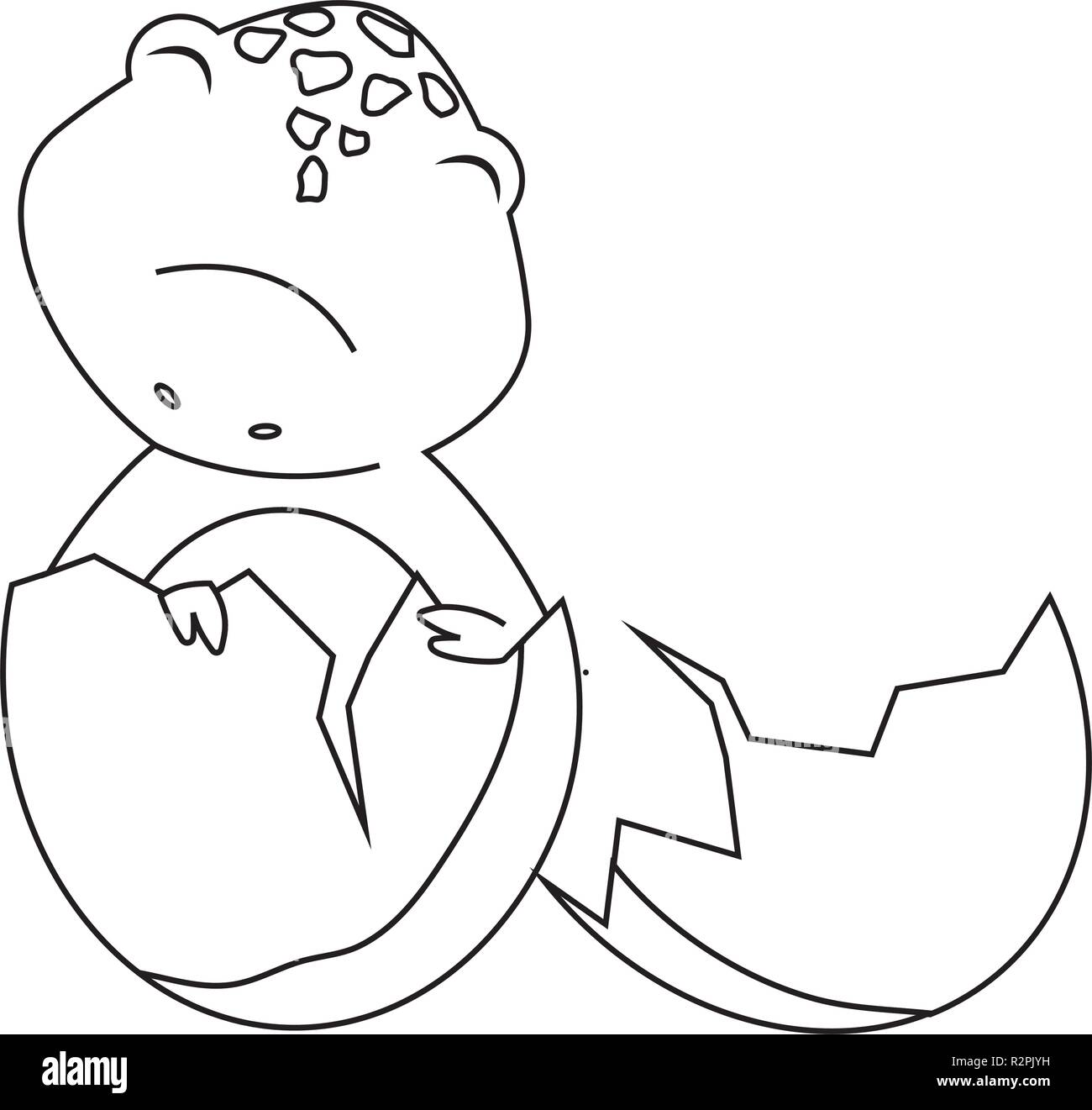 Cute cartoon dinosaur Stock Vector Image & Art - Alamy