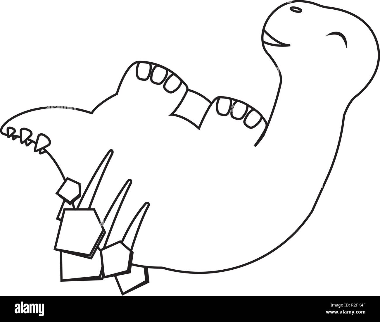 Cute cartoon dinosaur Stock Vector Image & Art - Alamy