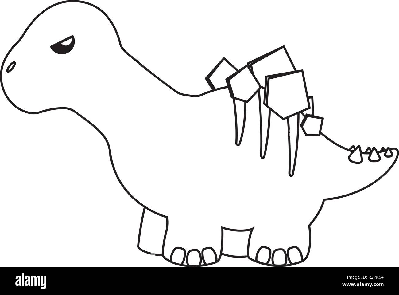 Cute cartoon dinosaur Stock Vector Image & Art - Alamy