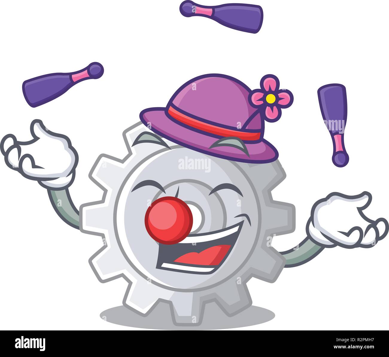 Juggling gear icon cartoon the design best Stock Vector Image & Art Alamy