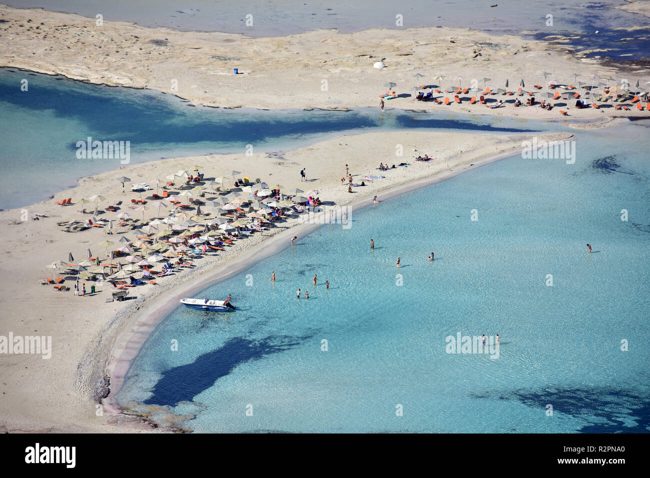 balos lagoon and beach top view on crete island in greece Stock Photo ...