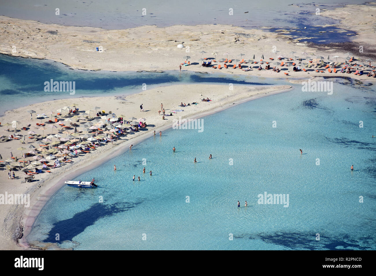balos lagoon and beach top view on crete island in greece Stock Photo ...