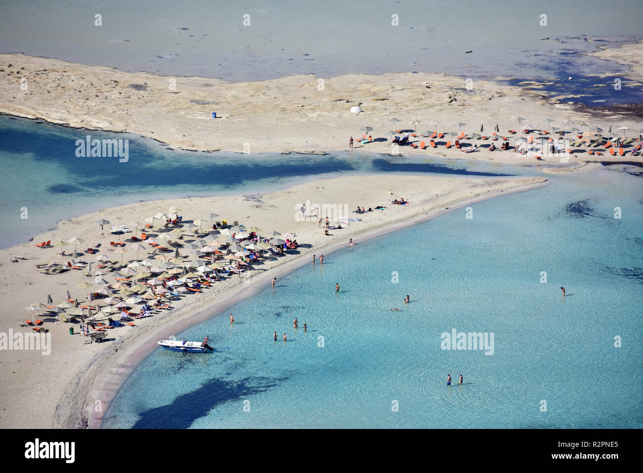 balos lagoon and beach top view on crete island in greece Stock Photo ...