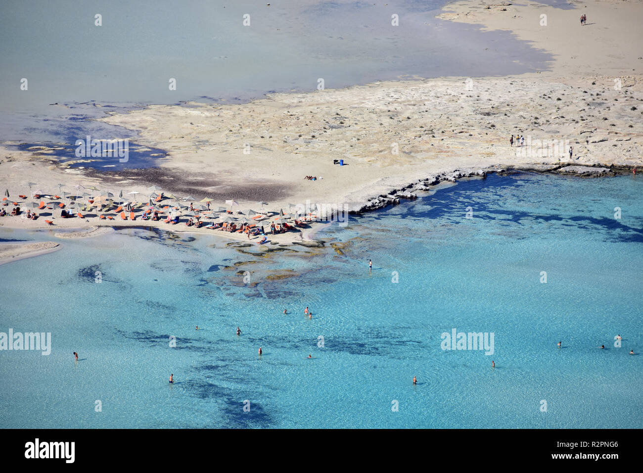 balos lagoon and beach top view on crete island in greece Stock Photo ...