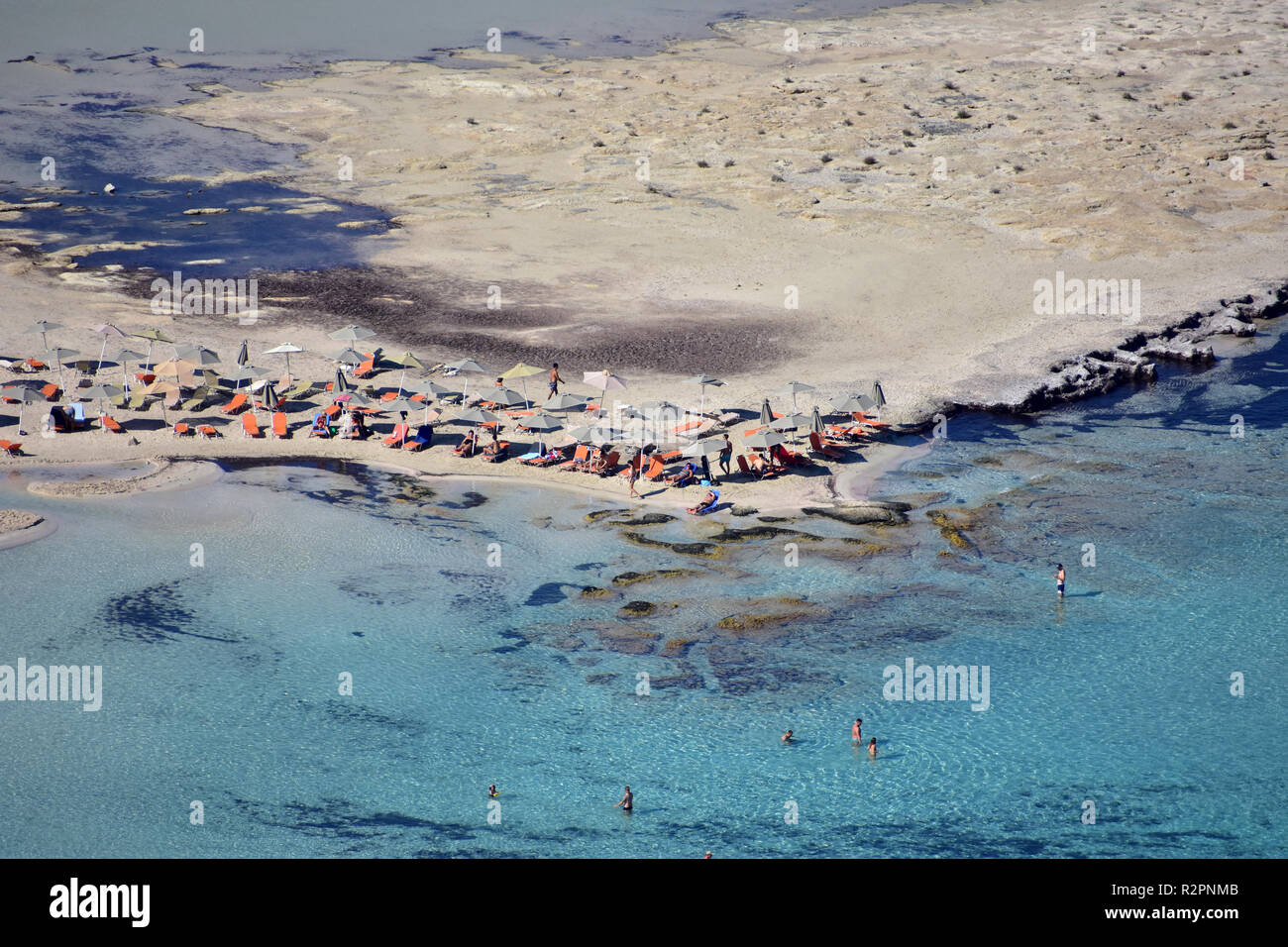 balos lagoon and beach top view on crete island in greece Stock Photo ...