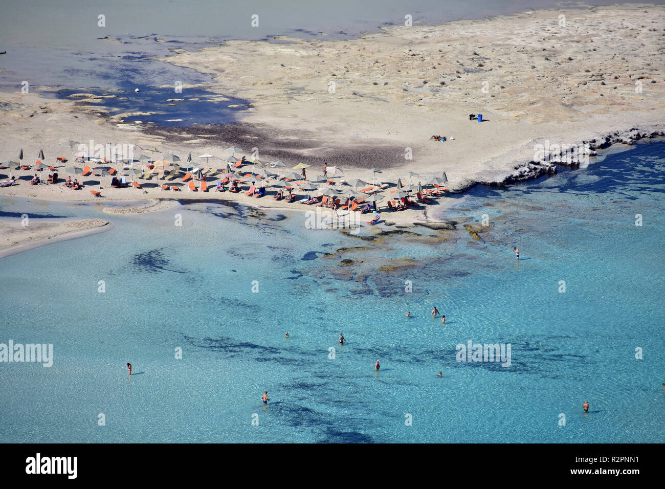 balos lagoon and beach top view on crete island in greece Stock Photo ...