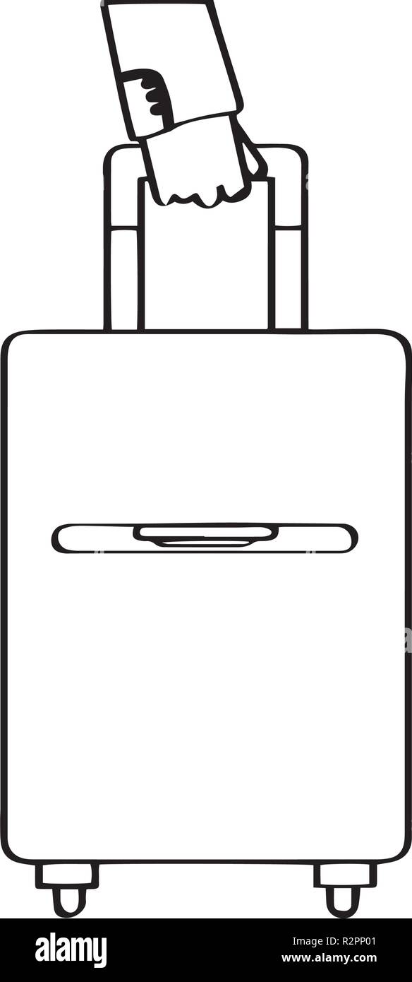 Hand holding a travel suitcase Stock Vector Image & Art - Alamy