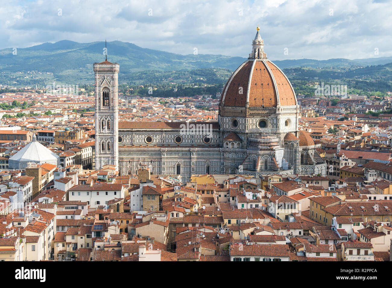 Florence, Palazzo Vecchio, tower ascent, view of the Cathedral Stock Photo  - Alamy