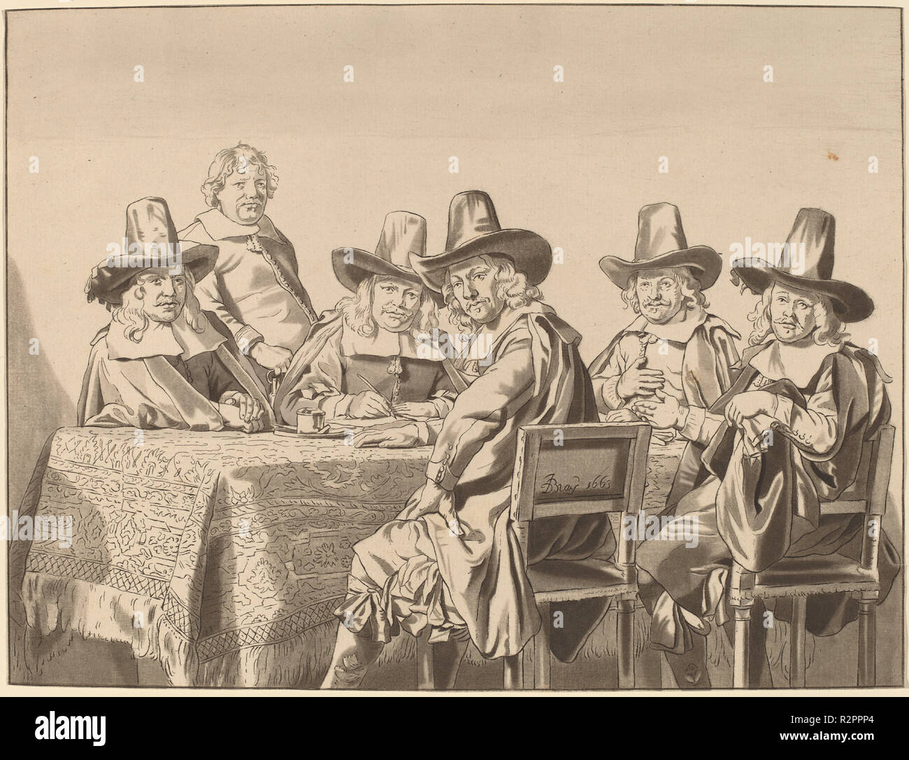 Directors of the Orphan Asylum of Haarlem. Dated 1777. Medium