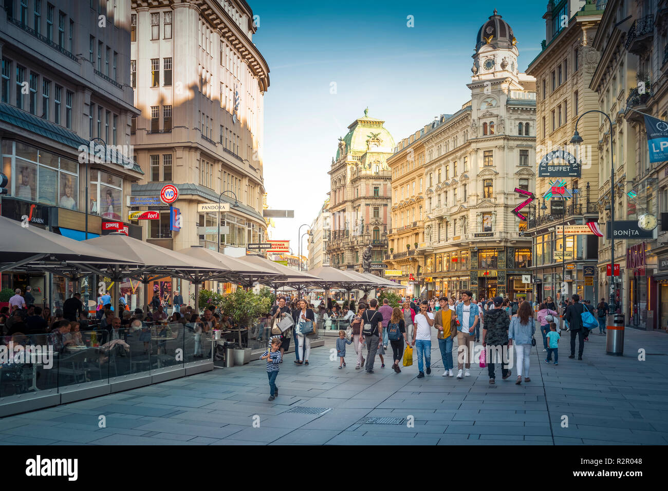 Europe, Austria, Vienna, Innere Stadt District, Shopping, Graben Stock Photo