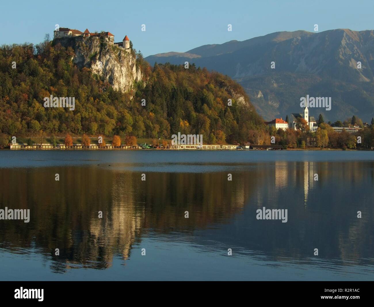 autumn in bled Stock Photo
