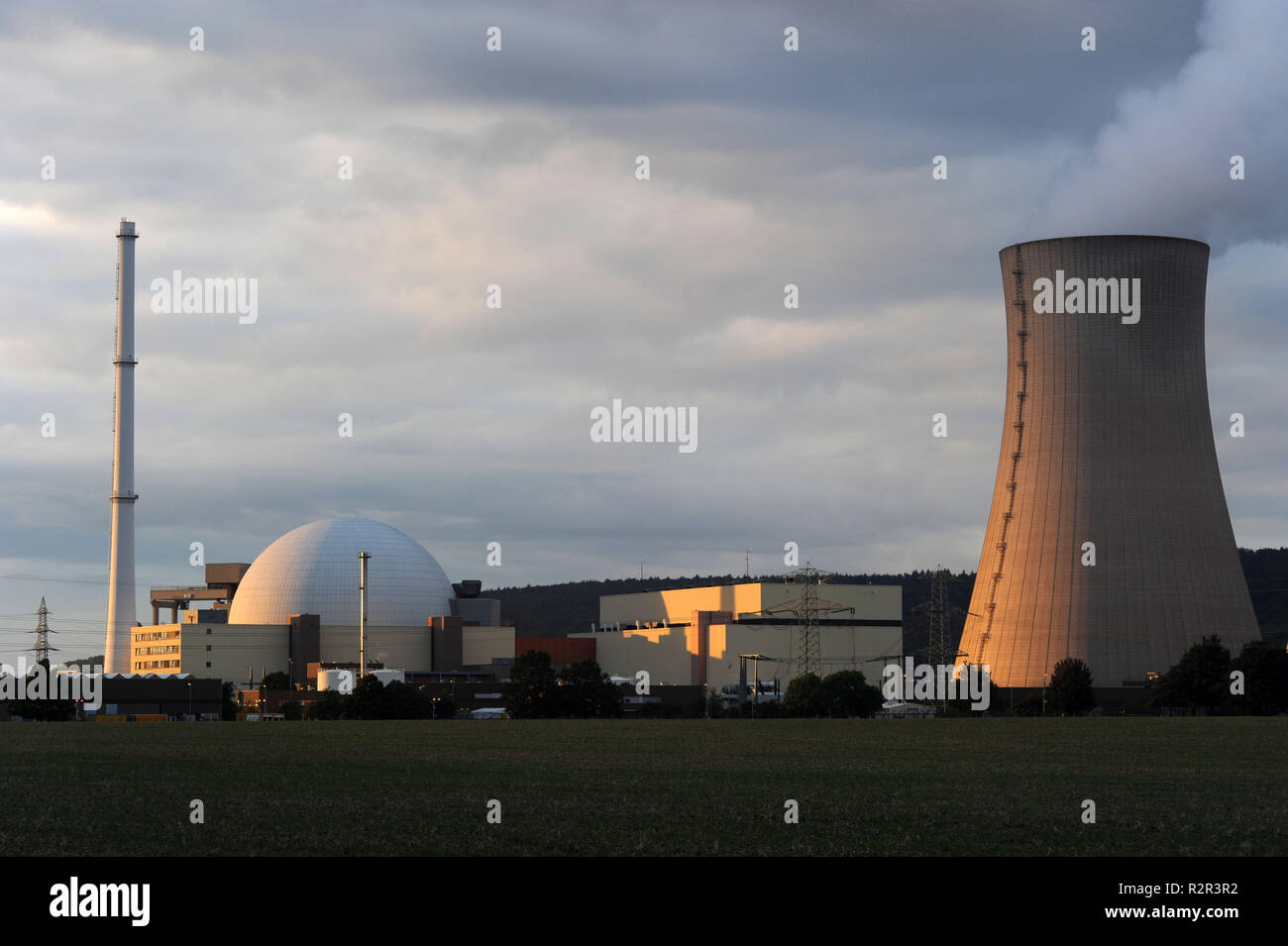 nuclear power plant grohnde Stock Photo