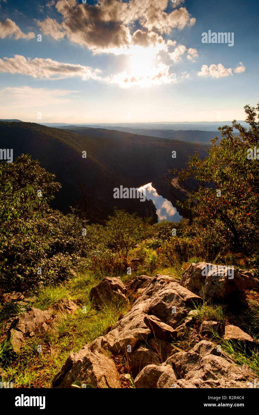 View of Mt. Minsi from the top of Mount Tammany near the Delaware Water Gap Stock Photo Alamy