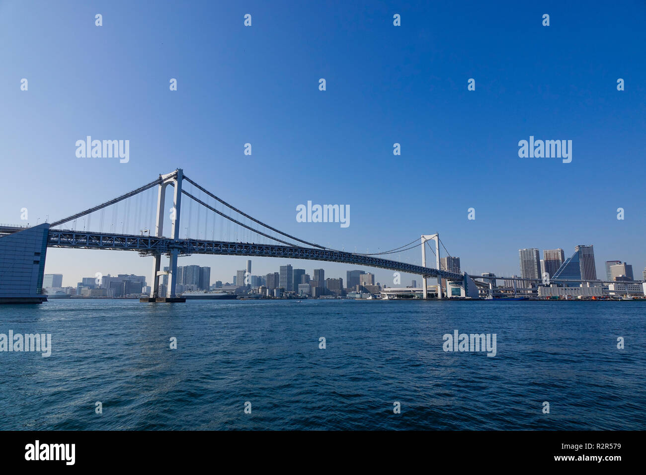 Tokyo Bay Japan With The Bridge In Sunny Day Stock Photo Alamy