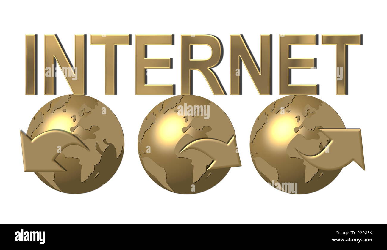 Internet Gold Icon Internet australia Cut Out Stock Images & Pictures - Alamy