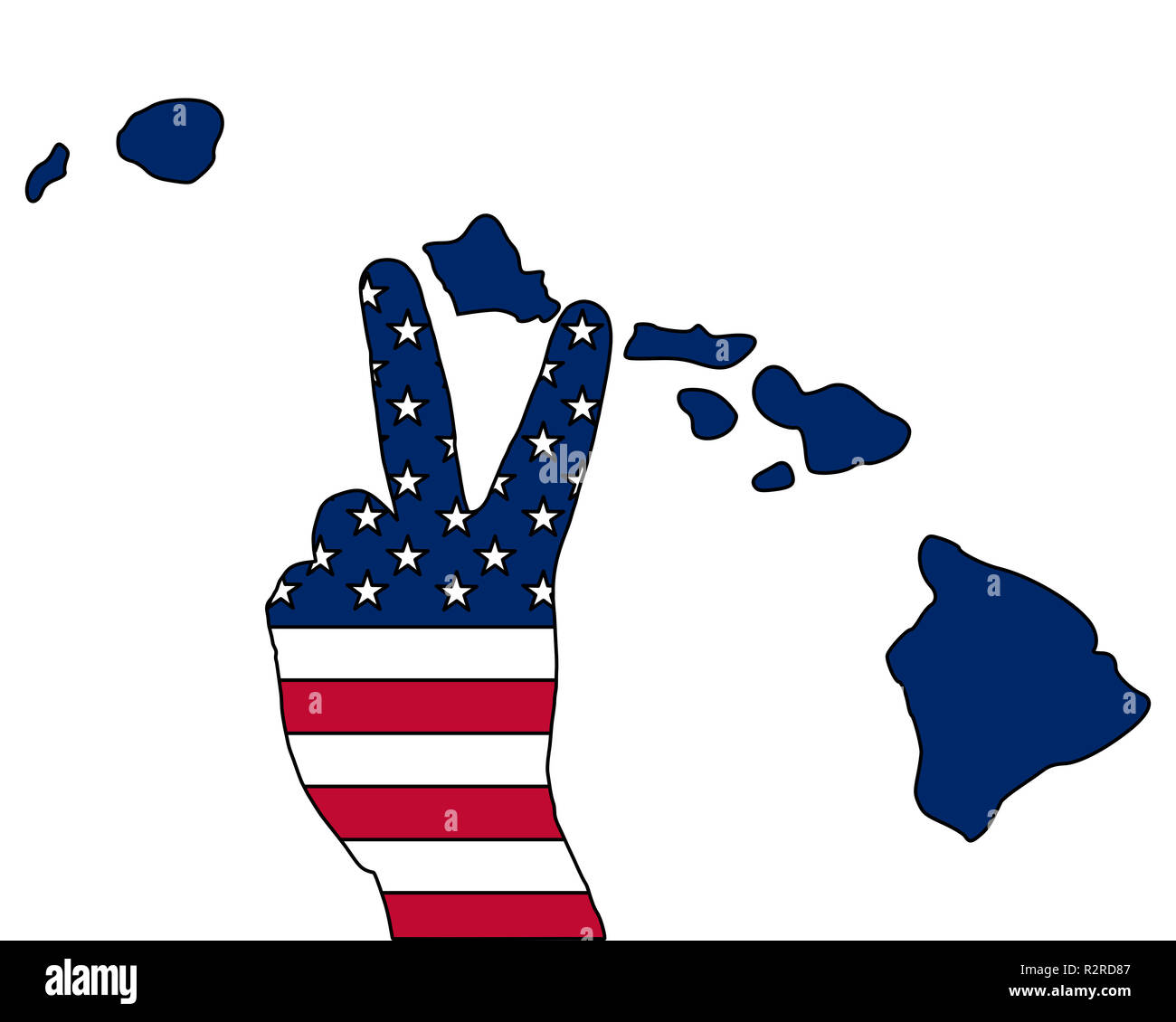 hawaiian hand sign Stock Photo Alamy