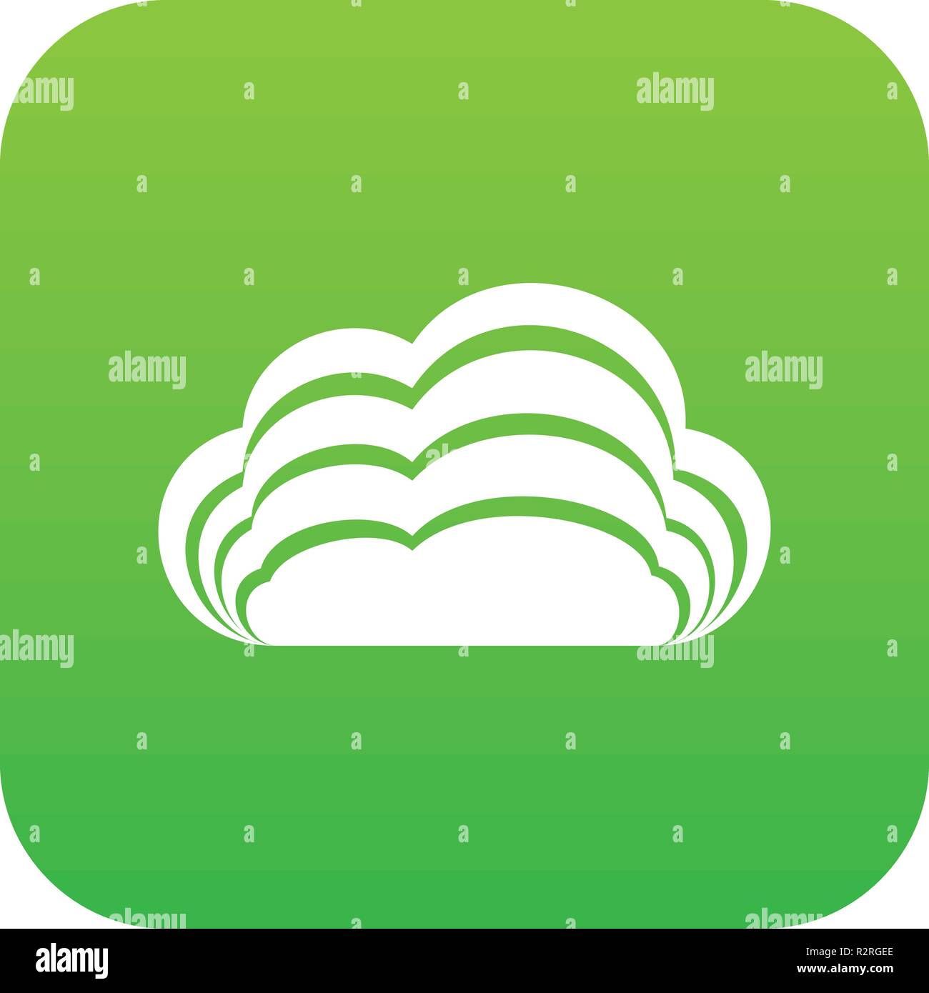 Nature cloud icon green vector Stock Vector Image & Art - Alamy