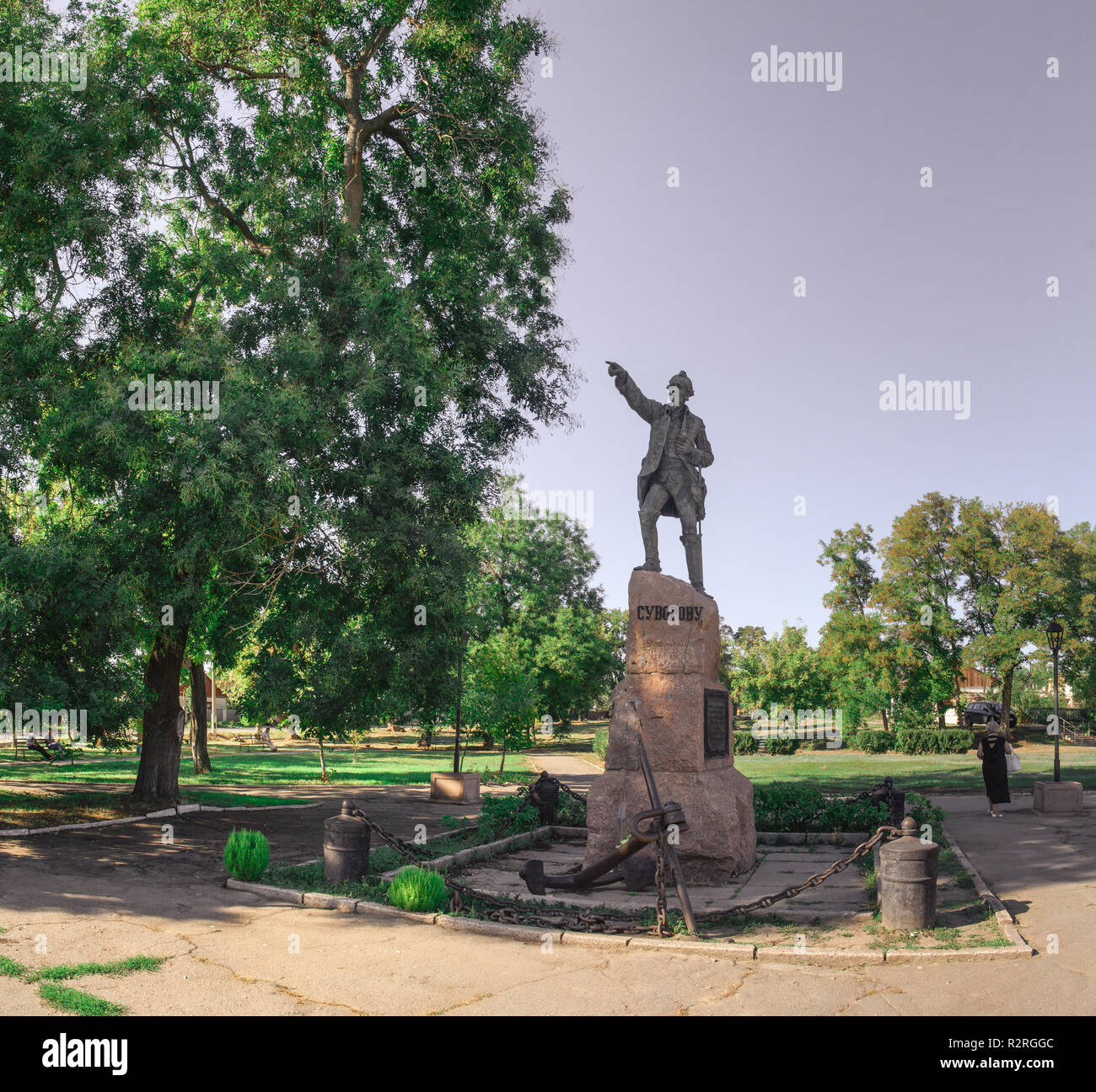 Ochakov, Ukraine - 09.22.2018. Monument to the Russian commander Alexander Suvorov in Ochakov city, Ukraine Stock Photo