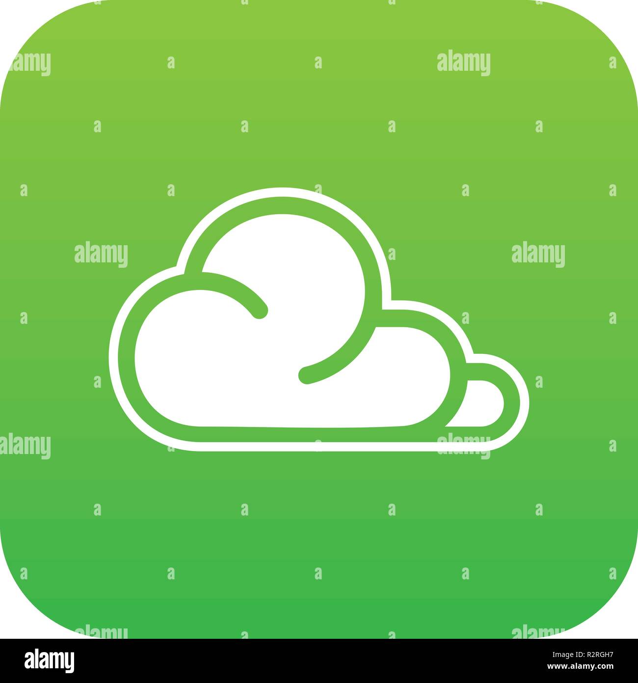 Concept cloud icon green vector Stock Vector Image & Art - Alamy