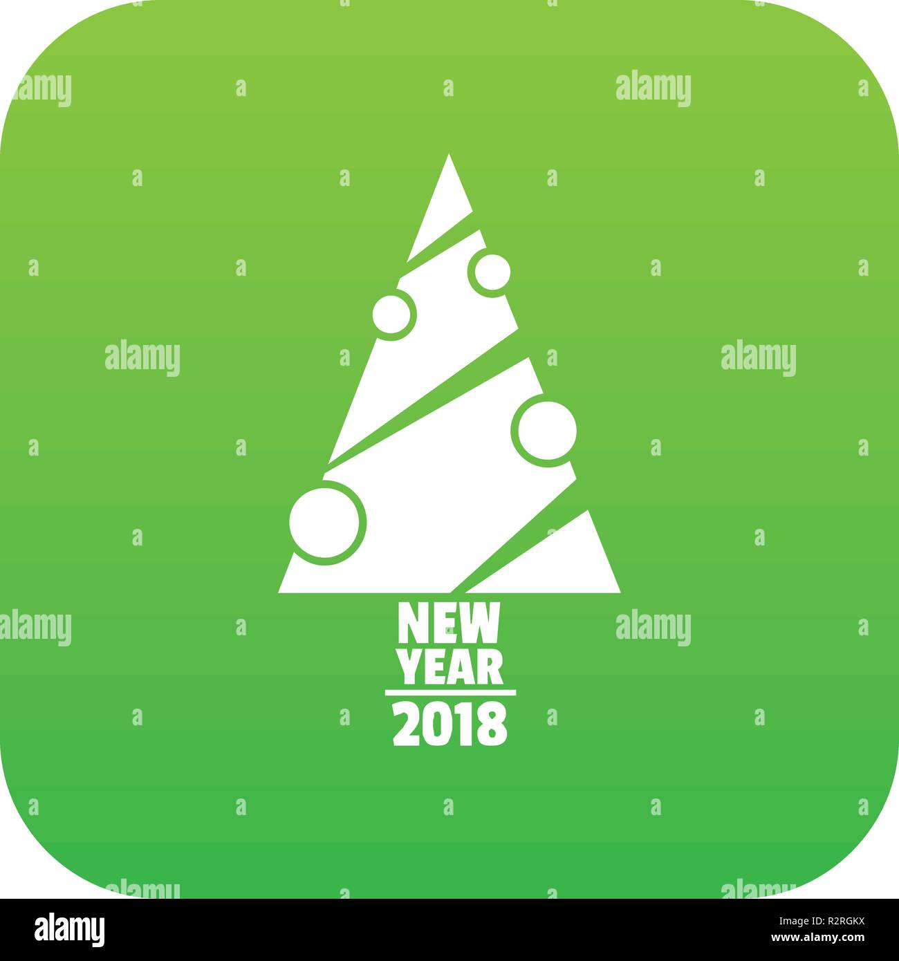 Modern christmas tree icon green vector Stock Vector