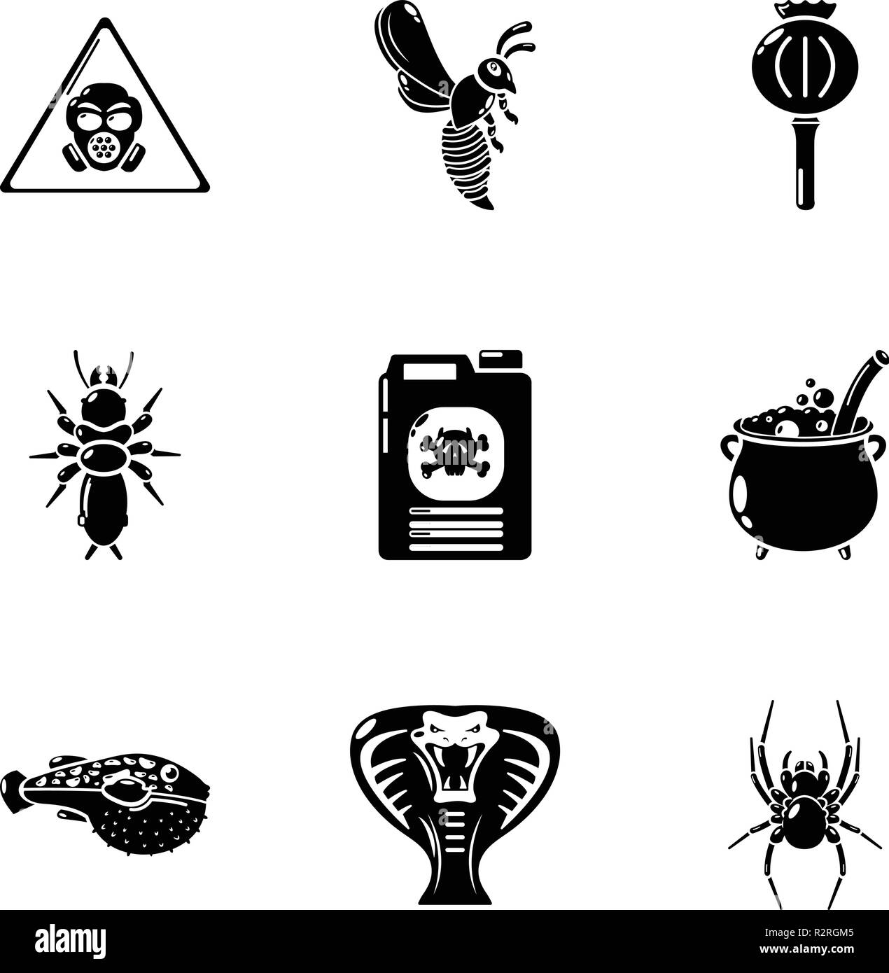 Imprecation icons set, simple style Stock Vector Image & Art - Alamy