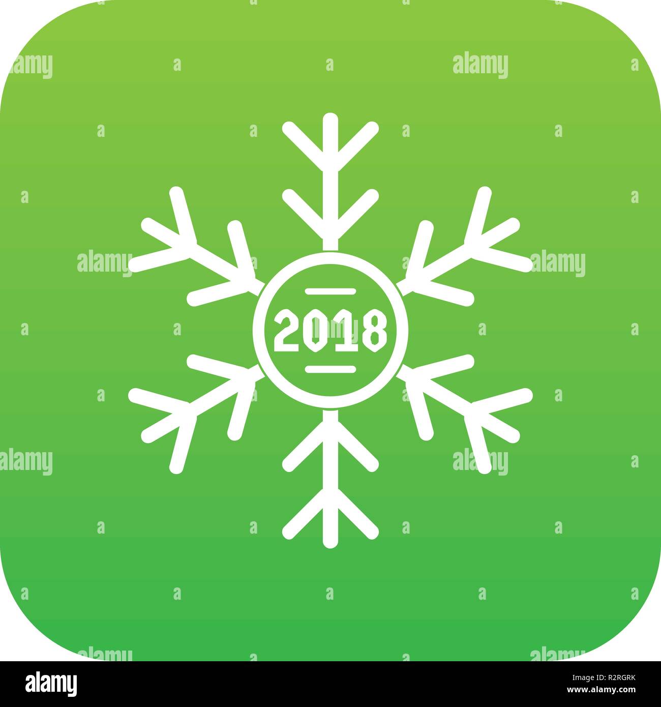 Snowflake icon green vector Stock Vector Image & Art - Alamy